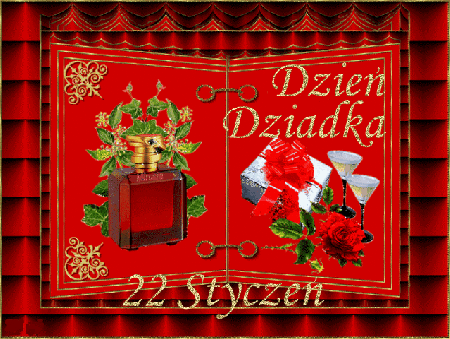 Prezenty i róża na dzień dziadka